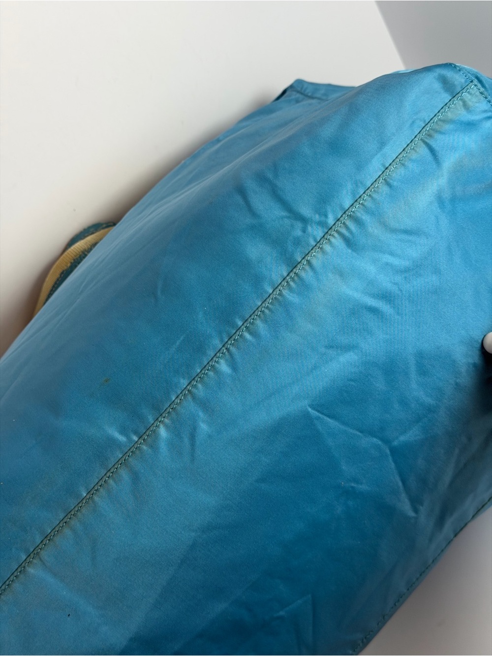 Prada Vela Sport Boston Blue Nylon Travel Gym Bag - Picture 12 of 15